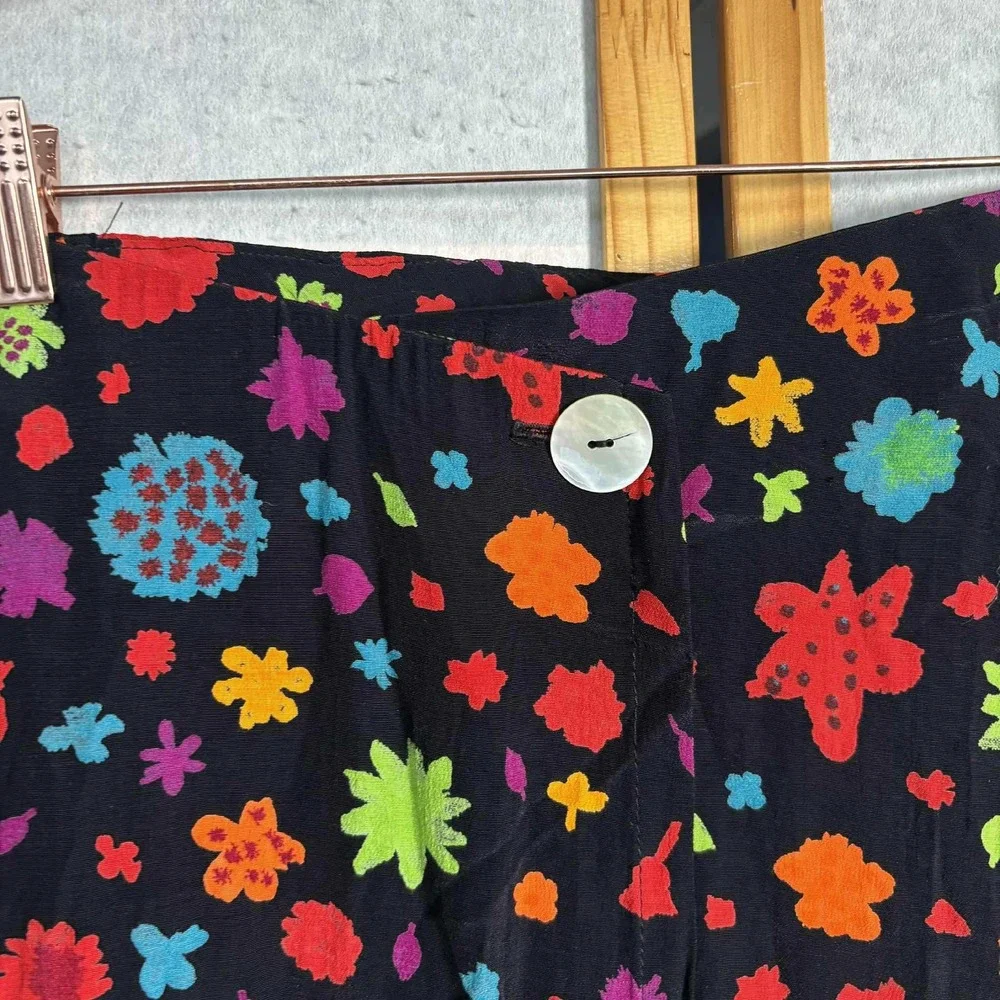 Vintage CAROLE LITTLE Women Size 16 Black Floral Sleeveless Top and Skirt Set - Picture 12 of 12